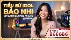 Ảnh thumbnail bài viết TIỂU SỬ IDOL BẢO NHI - NỤ CƯỜI TỎA NẮNG MMLIVE, ID PHÒNG: 868686. Hình ảnh Idol Bảo Nhi cười rạng rỡ trong phòng livestream MMLive, domain mmlives.co.com.